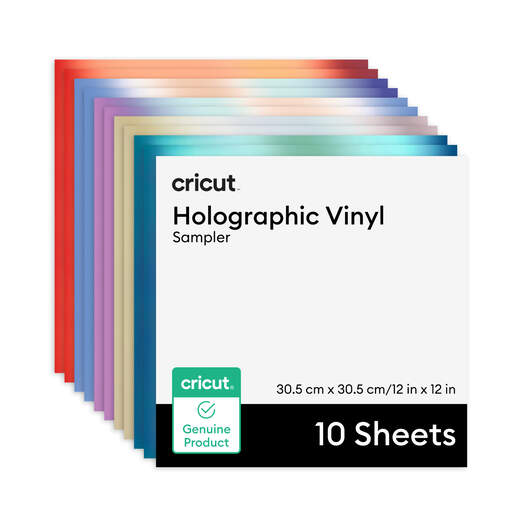 Cricut&reg; Holographic Vinyl &ndash; Permanent, Mythical Sampler - 12 in x 12 in (10 ct)